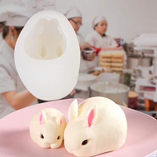 Moule en Silicone lapin 3D, moules à bonbons au chocolat lapin moule à gâteau en mousse moule à glaçons en forme d'animal mignon outil de décoration de gâteau(S)