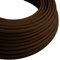 LEDSone Vintage Fabric 3 Core Round Dark Brown Colour 0.75mm Italian Braided Cable 5 Meters Electrical Flexible Lamp Cable Wire For UK Lighting