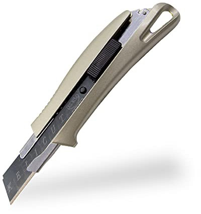 KELI - Cutter Aluminium 18mm + Lame Black Blade SK2 (Durée de vie 3 fois supérieure)