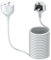 PEGANT 1 Way Gang 5 Meters Universal Outlet Power Extension Lead Cord, 5M Single Socket Cable Extender, 2500W One Plug Electric Wire for Desk, Table, Floor, Office, Car