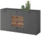 DEINE TANTE EMMA 44-335-AT Kommode Sari Sideboard passend zu Anbauwand in Grau/Flagstaff Eiche ca. 150 x 80 x 40 cm