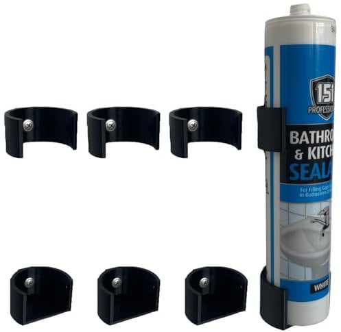 Silicone Caulk Tube Holder Pack of 4 Wall Mounted Tube Storage Ideal for Van Racking Workshop & Tradesmen (4)