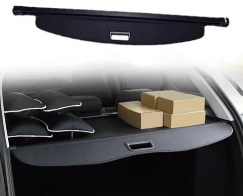 SUHNGE Auto Einziehbarer Laderaumabdeckung Kofferraum für J.e.e.p Renegade 2015-2023, Schwarz Schutz Der Privatsphäre Abdeckung Hutablage Cargo Cover, Ausziehbar Kofferraumabdeckung Rollo