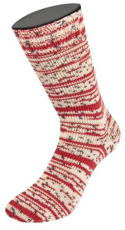 LANA GROSSA Meilenweit Seta | Sockengarn mit Seidenanteil, waschmaschinenfest | Handstrickgarn 55% Schurwolle (Merino), Polyamid, & Seide | 100g Wolle zum Stricken & Häkeln | 400m Garn FB3603