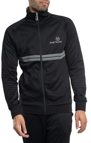 Sergio Tacchini Herren Neue Dallas Trainingsjacke, Schwarz, 3XL