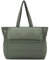 RAVUO Puffer Tote Bag Damen,Groß Gesteppte Handtasche Damen Leicht Shopper Tasche Stepptasche für Einkaufen Schule Reisen,Grün