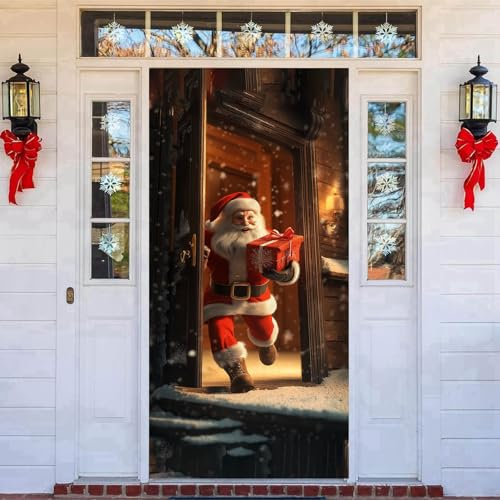 Copri porta natalizio, Decorazioni natalizie, Natale decorazioni casa, Decorazione natalizia per porta, Copriporta natalizio con elastico, Addobbi natalizi