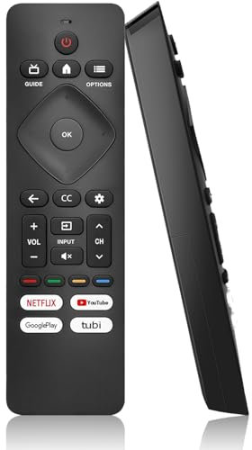 Universal Remote Control for Philips Android/Google TV, Replacement for Philips Smart TVs (No Voice Function)