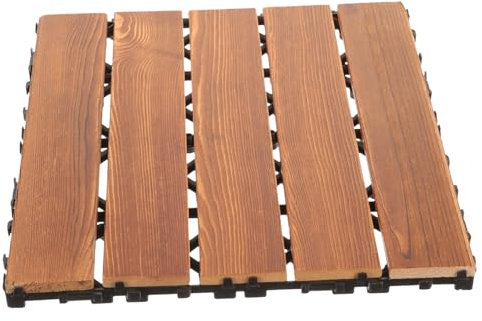Operitacx Outdoor Interlocking Flooring Tiles Weather Resistant Patio Deck Tiles Lightweight Versatile for Garden Balcony and Patio Use