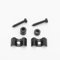 DIAO79NI 2Pcs Metal Vintage String Guides String Trees Retainers for Fender Strat Tele Style Electric Guitar (Black)