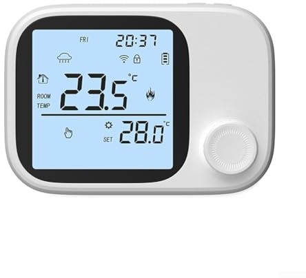 GLFLOW RF433 Kabelloser Heizkessel-Thermostat, WLAN, intelligenter programmierbarer Temperaturregler mit Knopfsteuerung, passend für Tuya-System
