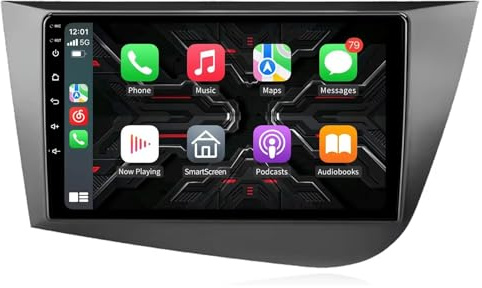 2 DIN Pantalla Radio para Seat Leon 2 2007-2015 Android 15 9 Inches Pantalla Coche Steering Wheel Controls para, 8Core 8G+256G