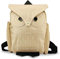 YUHUAWYH Damen PU Leder Rucksack Mädchen Freizeit Cartoon Eule Daypack Tasche (Gold)