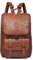 Vegan Leather Backpack Slim Vintage Laptop Backpack for Men Women,Travel Brown Water Resistant Brown College School Bookbag Weekend Daypack Bag.