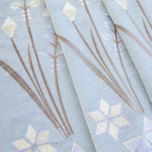 CTOBB Nordic Curtain Floral Design für Wohnzimmer Chenille Sheer Fabric Study Tüll Vorhang Vorhänge Jalousien nach Maß T & 426# 30, Blumentuch, W100CM X H260CM (1PC)