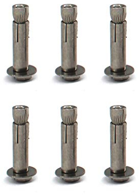 6 pcs of M8*65 Fine processed 304 stainless steel Sleeve Anchor bolt with hex head