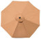 HanOBC Toile de rechange à 8 baleines pour parasol de jardin, terrasse, cour, plage, piscine, marché (auvent uniquement), kaki, Groß