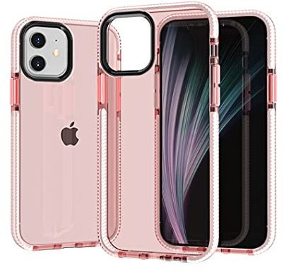 Jacyren Coque pour iPhone 8 Plus, iPhone 7 Plus, coque ultra hybride transparente anti-chocs Bumper Transparent Coque de protection en silicone pour iPhone 7 Plus / 8 Plus - Rose