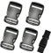 PLATEYTR 4 Stück Double Side Release Schnallen Clips- Steckverschluss, Kunststoff Klickverschluss, Klippverschluss, Steckschnalle, Ersatzschnalle, Klippverschlüsse für Rucksack (38mm)