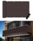POYEE Brise Vue Balcon 90x300cm, Résistant aux UV et Imperméable - Protection Contre Le Vent et Les Intempéries pour Jardin et Balcon avec Attaches Zippées - Marron