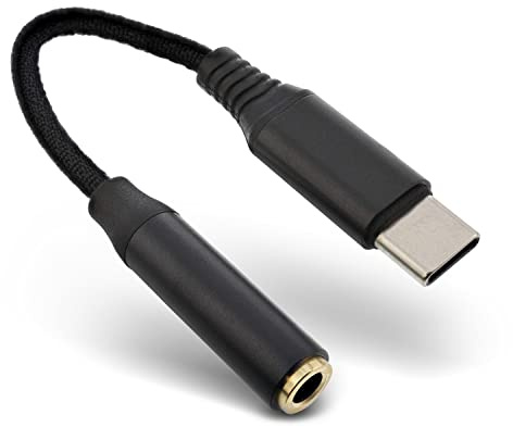 InLine Audio Adapterkabel, USB-C zu 3,5mm AUX Buchse, DAC, mobiler Smartphone & Tablet Konverter für Kopfhörer und Headsets, 33054D