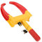 XJYMCOM Heavy Duty Wheel Clamp Car Security Anti-Theft Locking Device for Caravan Car Van Trailer - Quick Locking Sturdy Material Optimum Visibility Highly Secure - Yellow and Red