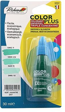 Générique Colorant Universel TRIPLE CONCENTRE Pour peinture jusqu'a 10 Litres - 30ml – Made in France - VERT JAUNATRE - 2047