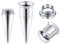 Longbeauty 8G-13/16 Edelstahl Ohr Dehnstäbe Tapers Plugs Tunnels Ohrpiercing Ohrdehner Ohrstrecker Stretching Kit, Silber, Stil A, 12MM