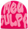 AMOFIA Damen Y2K Beanie Warm Bonnet Strickmütze Unisex Me Culpa Winter Caps für Geschenk, Knallpink (Hot Pink), Einheitsgröße