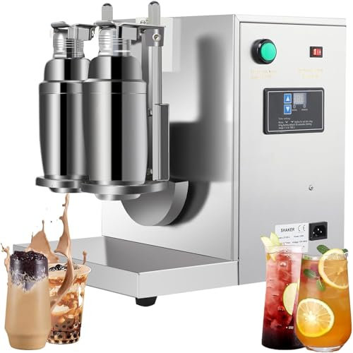 Máquina Automática De Coctelera De Té con Leche, 340 Rpm/min, Máquina Coctelera Eléctrica De Té con Leche, Mezclador De Cócteles Y Bebidas, Giro Uniforme De 360°, para Té con Leche Boba