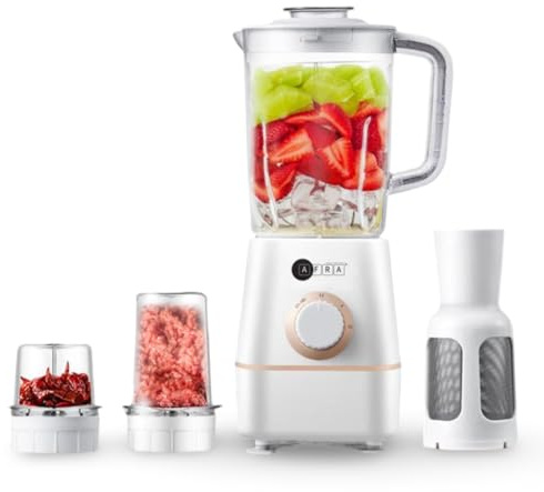 AFRA 400W 3-in-1 Stand Blender with 1.5L Jar and Grinder Attachments