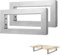 Aufun set di 2 staffe a muro per lavabo 350x150 mm (LxH), staffa per lavabo, supporto per mensola in metallo, supporto per mensola, staffa pesante per lavabo e mensola a muro, argento