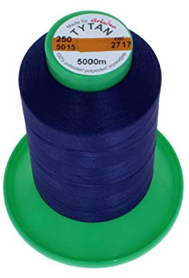 4 Rollen a 5000 Meter Nähgarn Overlockgarn Kettelgarn Tytan 250 (2717 - dunkelblau)