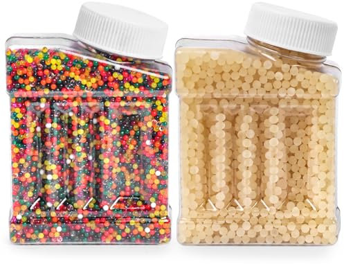 DomeStar 60,000PCS Water Beads, 2 Colors Glow in The Dark Jelly Water Gel Beads for Vase Filler Plant Floating Candle Wedding Home Centerpiece Decoration