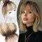 EMMOR Clip in Bangs, 100% Menschliches Haar Bangs mit 3-rutschfesten Clips, 360°Cover Top HairPieces mit 5-Zoll Wispy Fransen zur Verbesserung der Gesichtsmerkmale von Frauen(Ombre Ash Blonde)