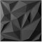 Art3d 20 paneles de pared 3D para decoración de paredes interiores PVC diamante revestimiento de pared para gaming salón TV fondo de pared 30 x 30 cm negro