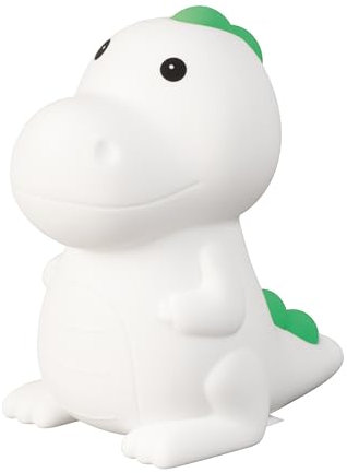 easy! BY FHL FH Lighting LED Kinder Nachtlicht – Tischleuchte, Warmweiß, Batteriebetrieben, Sanftes Licht für Kinderzimmer & Einschlafhilfe, Weiß (Dino)