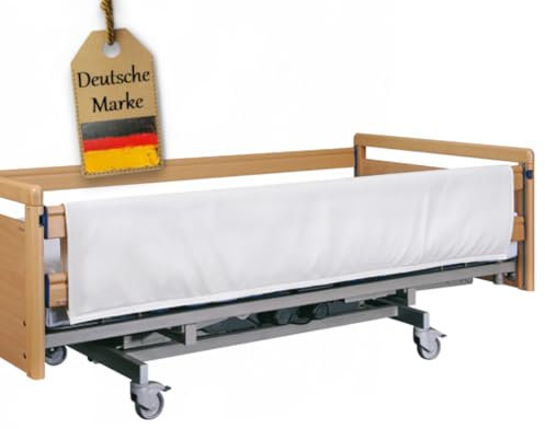 FabaCare Seitengitterpolster mit Klettverschluss für Pflegebett, Polsterung für Seitengitter, hochwertiges Kunstleder mit Schaumstoff, 94 x 75 cm