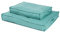 JAMAXX Premium Hundekissen in edler Leinen-Optik - Orthopädisch Memory Visco Schaumstoff/Waschbar Abnehmbarer Bezug/Wasserabweisender Innenbezug - Hundebett PDB1005,90x70 (M) Aqua/türkis