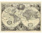 Bilderwelten Magnettafel - Vintage Weltkarte Antike Illustration - Memoboard 30 x 40cm