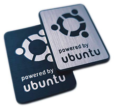 Ubuntu Linux Aufkleber Set (Zwei Embleme) - 35mm x 25mm
