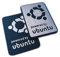 Ubuntu Linux Aufkleber Set (Zwei Embleme) - 35mm x 25mm