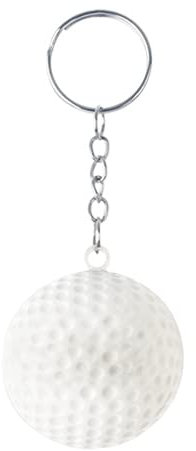 GARGOLA.ES OPERADORES DIGITALES Porte-clés balle de golf (lot de 20 unités), blanc, caoutchouc, anti-stress, cadeau, remplissage de sacs d'anniversaire, blanc, S