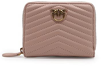 Pinko Taylor Zip Around Sheep Nappa, Accessori da Viaggio-Portafogli Donna, O81Q_Cipria-Antique Gold, U
