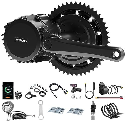 Bafang Kit Bici Elettrica Motore Centrale con Display DPC18 9 Livello, Mid Drive Motor Kit 52V 1000W 68MM G320 BBS-HD