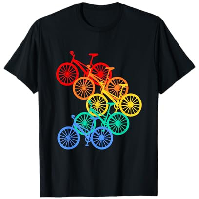 bunte Fahrräder Fahrrad fahren Mountainbike BMX bunt cool T-Shirt