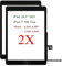 Ersatzbildschirm für iPad 9 (9. Generation) A2602 A2603 A2604 A2605, 2 Stück, 10,2 Zoll Digitizer, für iPad 9. Generation Touchscreen Digitizer Ersatz (2021 veröffentlicht) mit Home-Taste (schwarz)