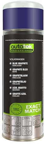AutoTek Professional Exact Match Car Spray Paint, Volkswagen Blue Graphite Pearl Aerosol Spray 300 ml