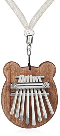 iFutniew Thumb Piano 8 Keys, Mini Bear Shape Finger Piano, Portable, Gift for Kids Adult Beginners Professional