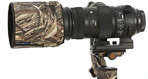 Rolanpro Teleobiettivo compatto pieghevole per Nikon Z 800 mm F/6.3 VR S morbido pieghevole comodo cappuccio di ricambio - #27 Jungle impermeabile